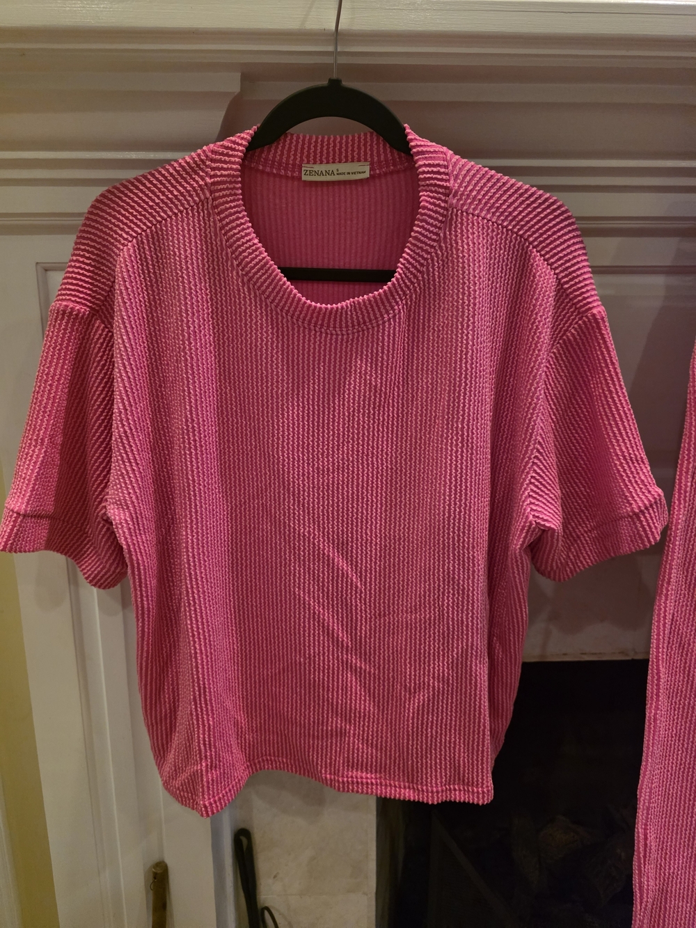 Zenana Outfitters Pink Wide-Leg Lounge Set - Picture 2 of 5